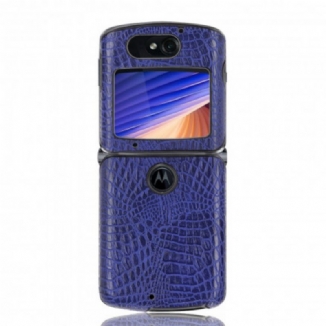 Capa Para Motorola Razr 5G Efeito Pele De Crocodilo