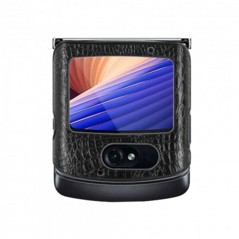 Capa Para Motorola Razr 5G Efeito Pele De Crocodilo