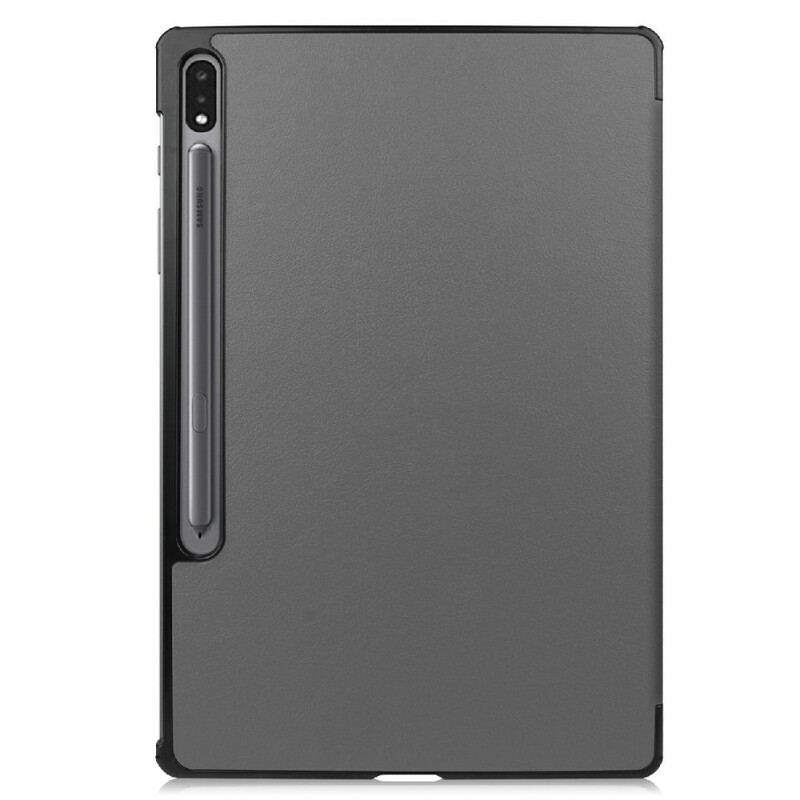 Capa De Celular Para Samsung Galaxy Tab S7 FE Suporte Para Caneta Com Três Dobras