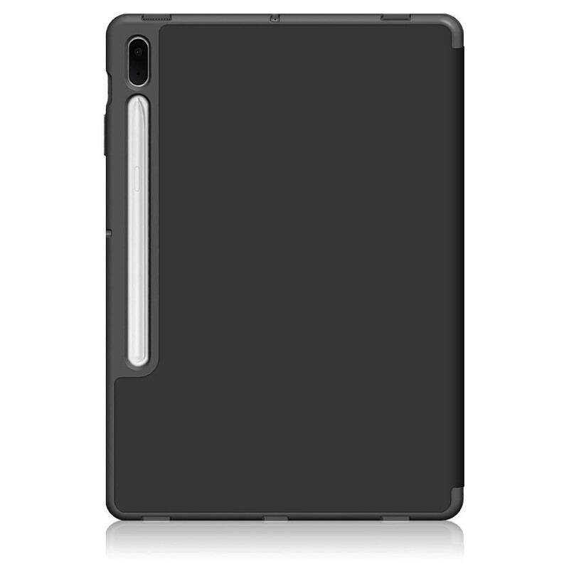 Capa De Celular Para Samsung Galaxy Tab S7 FE Suporte De Caneta Reforçado Com Três Dobras