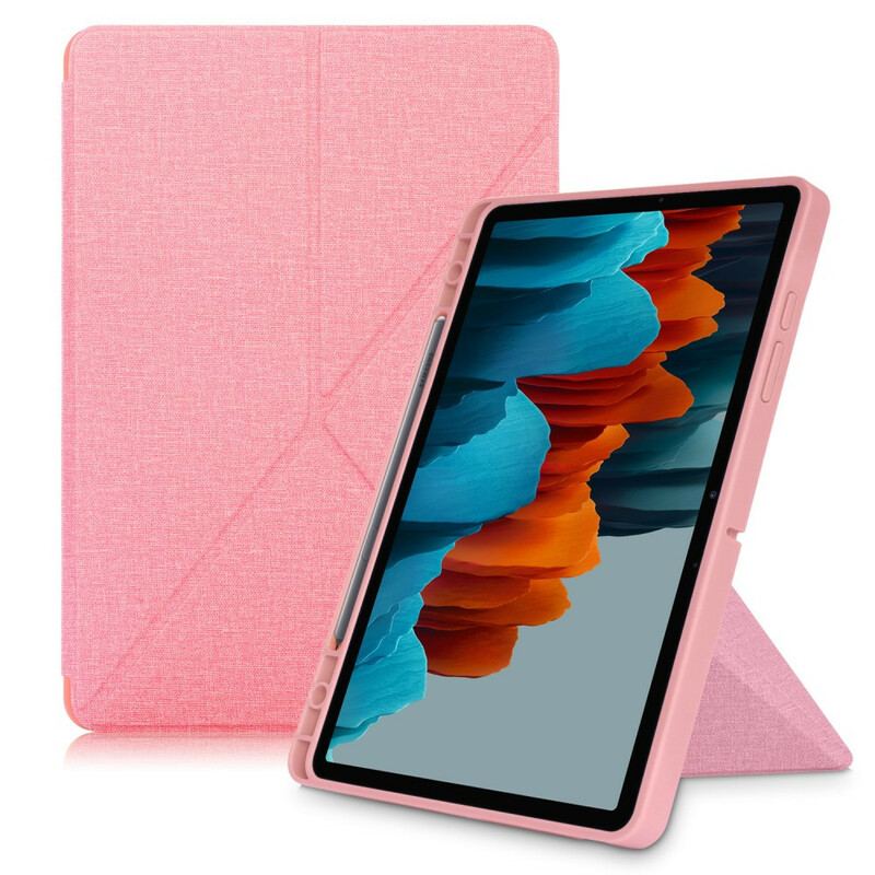 Capa De Celular Para Samsung Galaxy Tab S7 FE Textura De Tecido De Origami