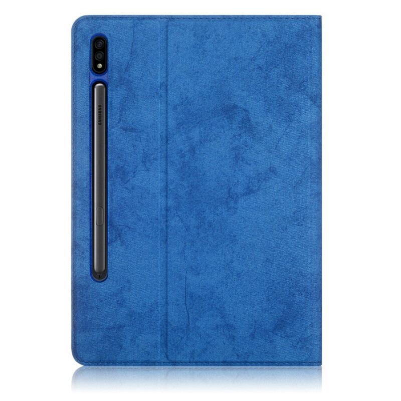 Capa Para Samsung Galaxy Tab S7 FE Efeito Couro Empresarial