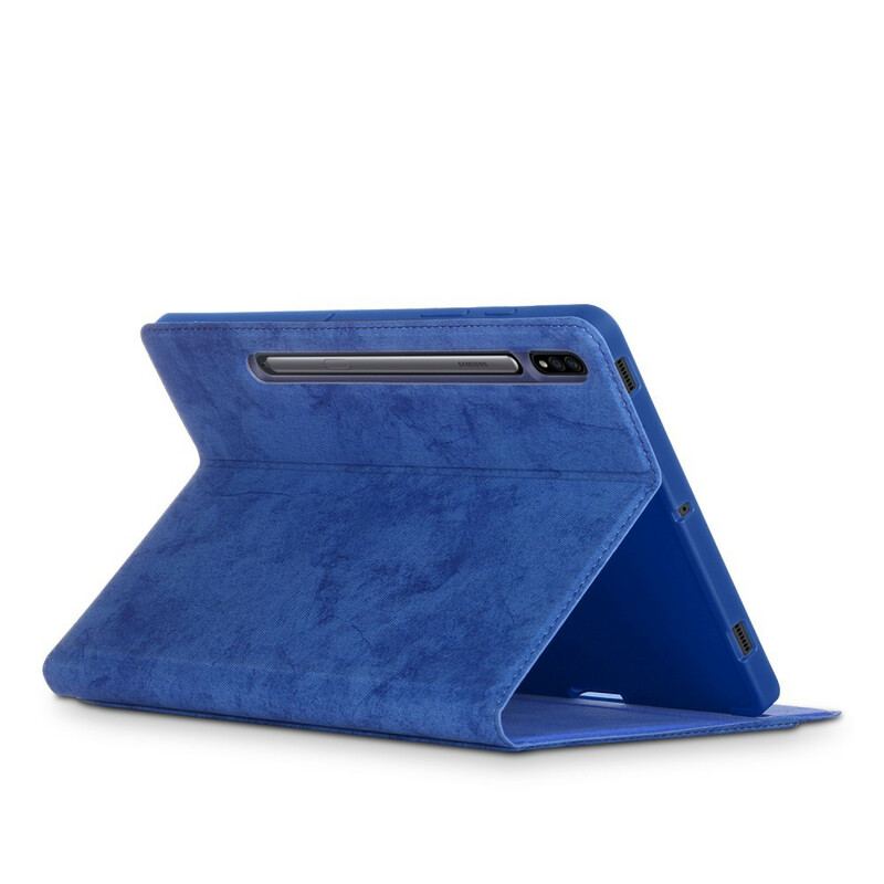 Capa Para Samsung Galaxy Tab S7 FE Efeito Couro Empresarial