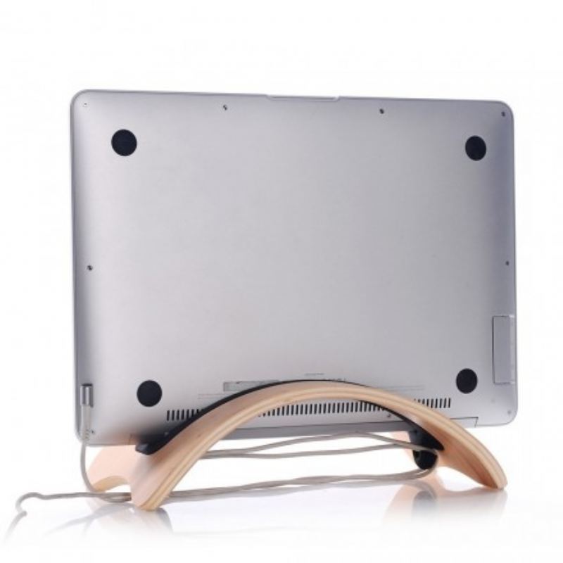 Suporte Bookarc De Madeira Natural Para Macbook