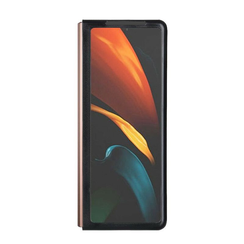 Capa De Celular Para Samsung Galaxy Z Fold 2 Couro Híbrido E Genuíno