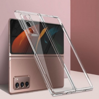 Capa Para Samsung Galaxy Z Fold 2 Bordas Metálicas Transparentes Gkk