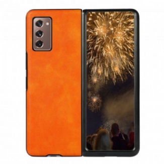 Capa Para Samsung Galaxy Z Fold 2 Cor De Couro Falso