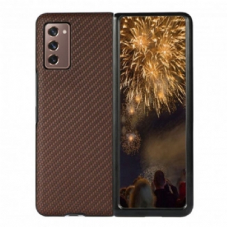 Capa Para Samsung Galaxy Z Fold 2 Cor De Fibra De Carbono