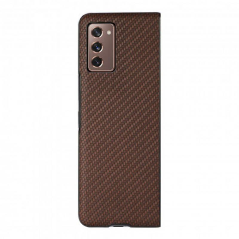 Capa Para Samsung Galaxy Z Fold 2 Cor De Fibra De Carbono