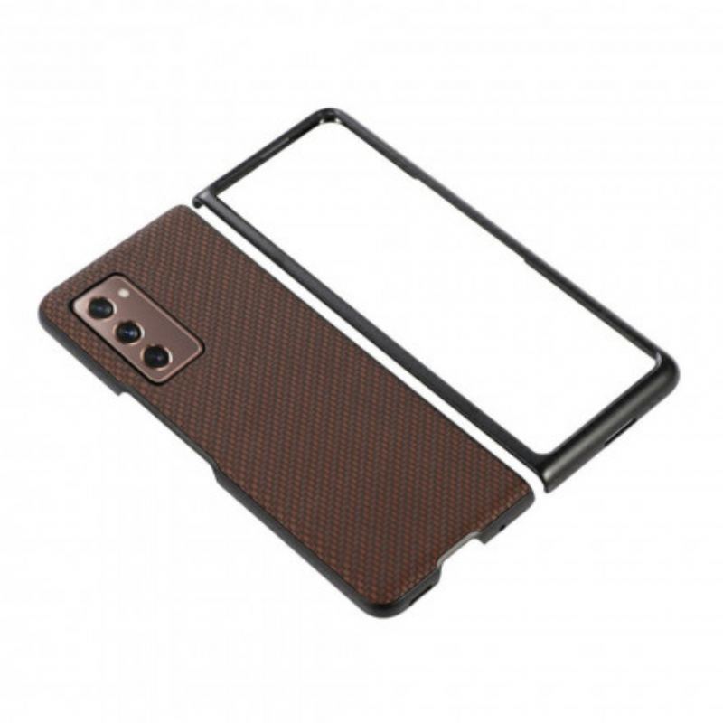 Capa Para Samsung Galaxy Z Fold 2 Cor De Fibra De Carbono