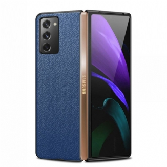 Capa Para Samsung Galaxy Z Fold 2 Couro Lichia Genuíno