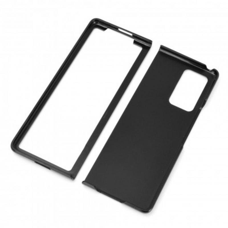 Capa Para Samsung Galaxy Z Fold 2 Couro Sintético De Dois Tons