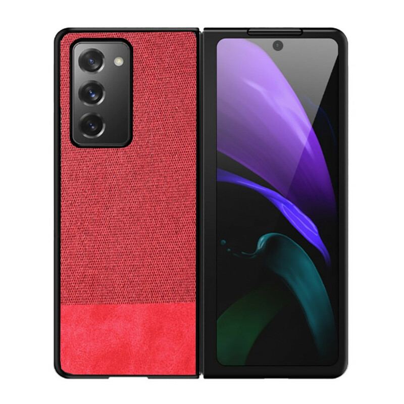 Capa Para Samsung Galaxy Z Fold 2 Couro Sintético E Tecido