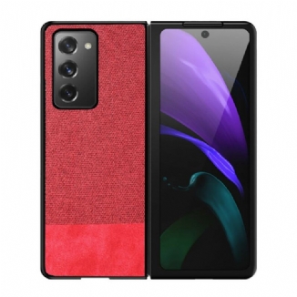 Capa Para Samsung Galaxy Z Fold 2 Couro Sintético E Tecido