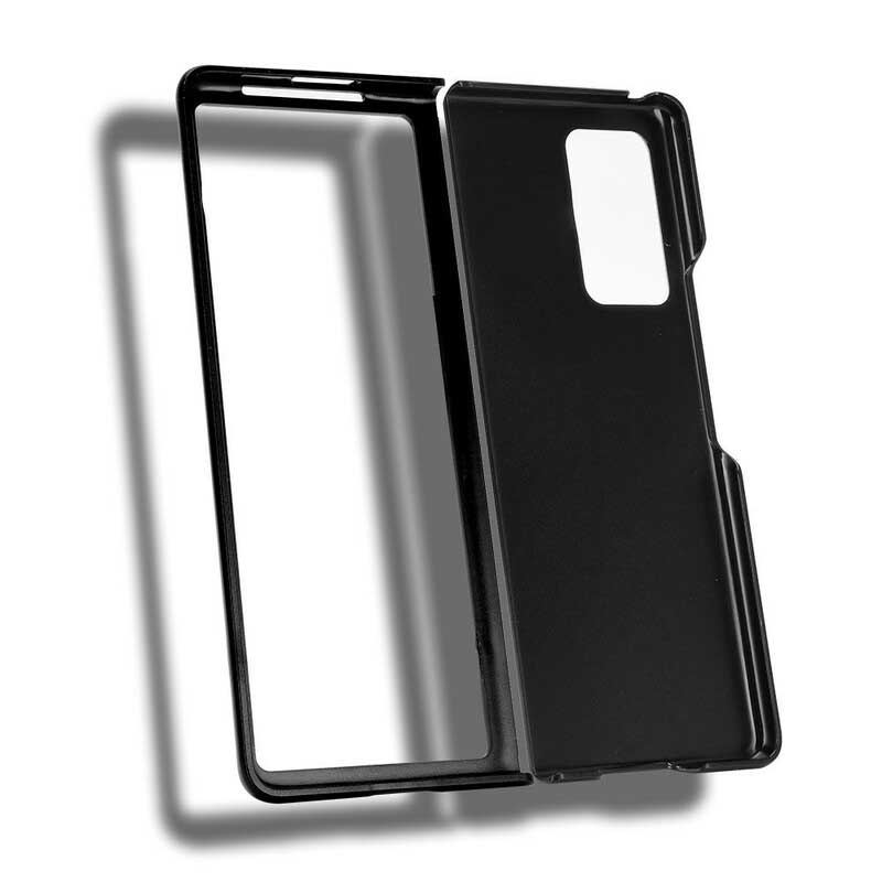 Capa Para Samsung Galaxy Z Fold 2 Efeito Couro Couture