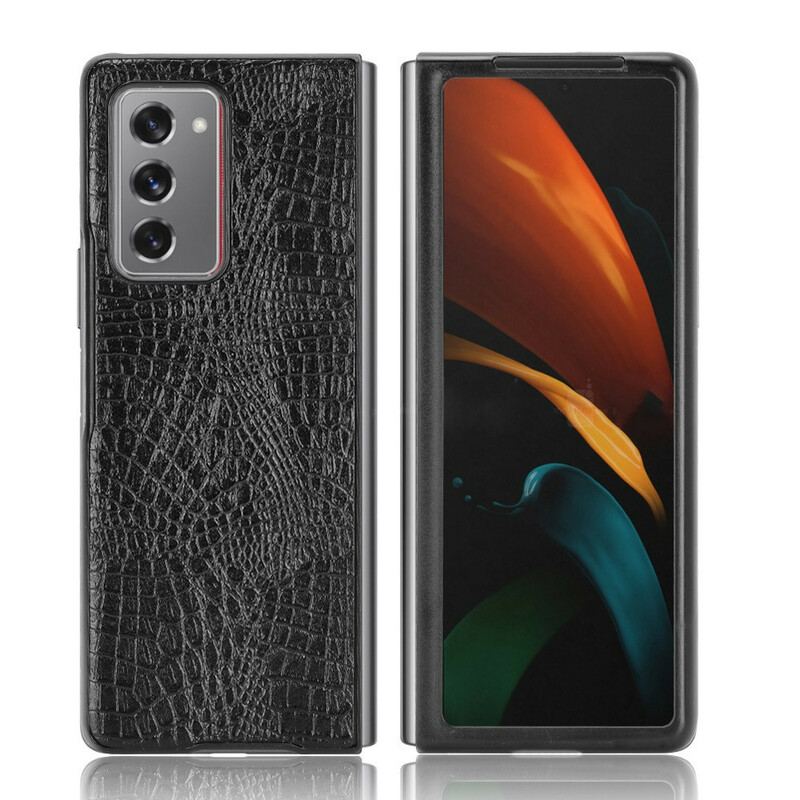 Capa Para Samsung Galaxy Z Fold 2 Estilo De Pele De Crocodilo