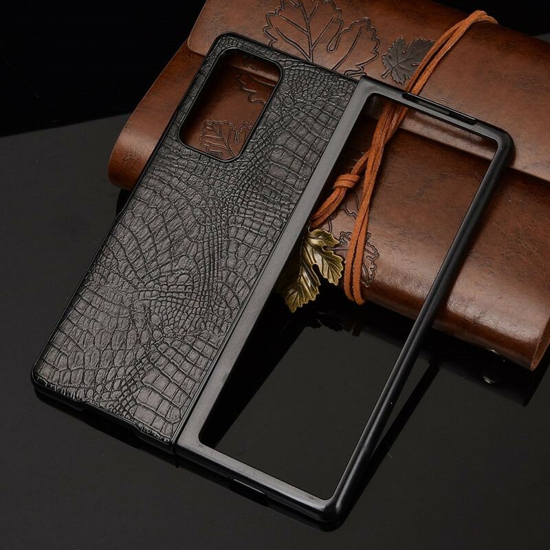 Capa Para Samsung Galaxy Z Fold 2 Estilo De Pele De Crocodilo