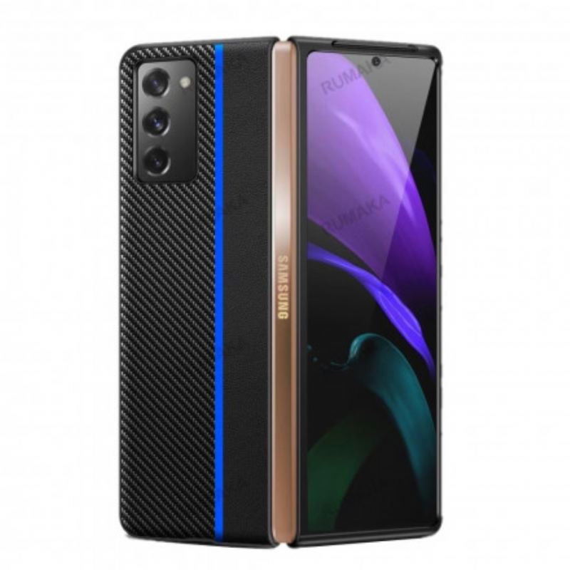 Capa Para Samsung Galaxy Z Fold 2 Fibra De Carbono Premium