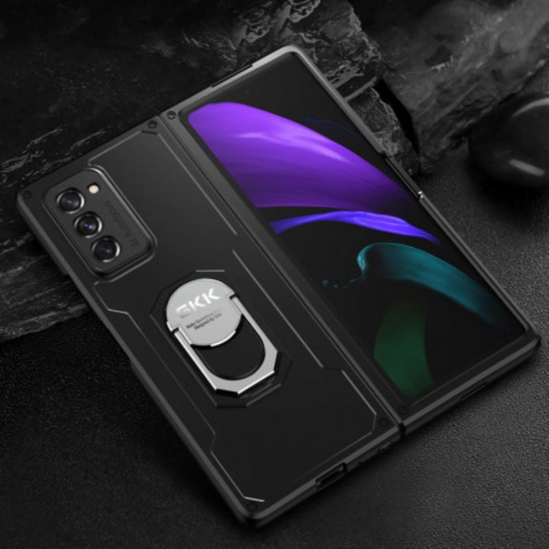 Capa Para Samsung Galaxy Z Fold 2 Híbrido Com Suporte De Anel Gkk