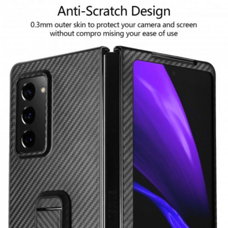 Capa Para Samsung Galaxy Z Fold 2 Texturizado Com Suporte Mãos-livres