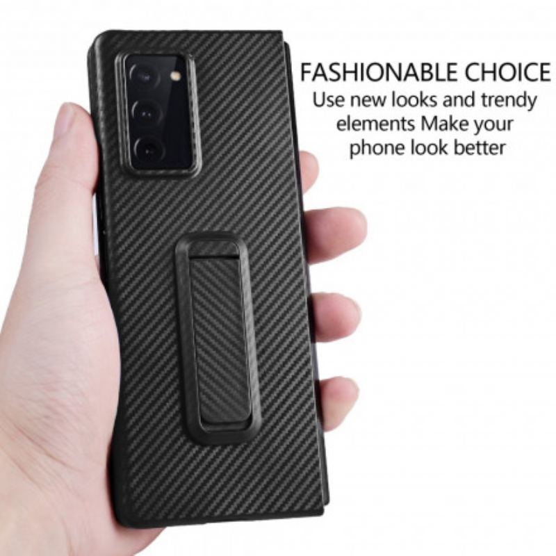 Capa Para Samsung Galaxy Z Fold 2 Texturizado Com Suporte Mãos-livres