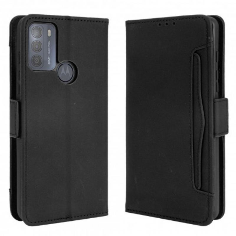 Capa Em Pele Para Moto G50 Multi-card Premier Class