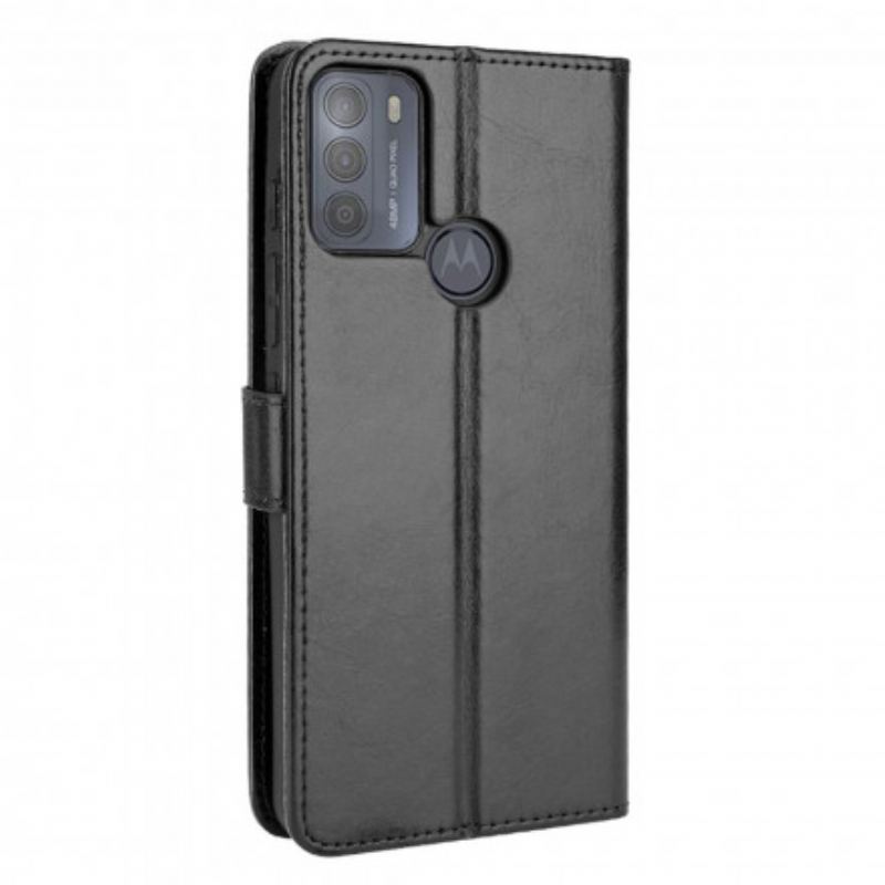 Capa Flip Para Moto G50 Couro Falso Chamativo