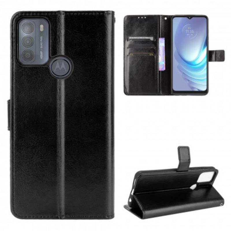 Capa Flip Para Moto G50 Couro Falso Chamativo