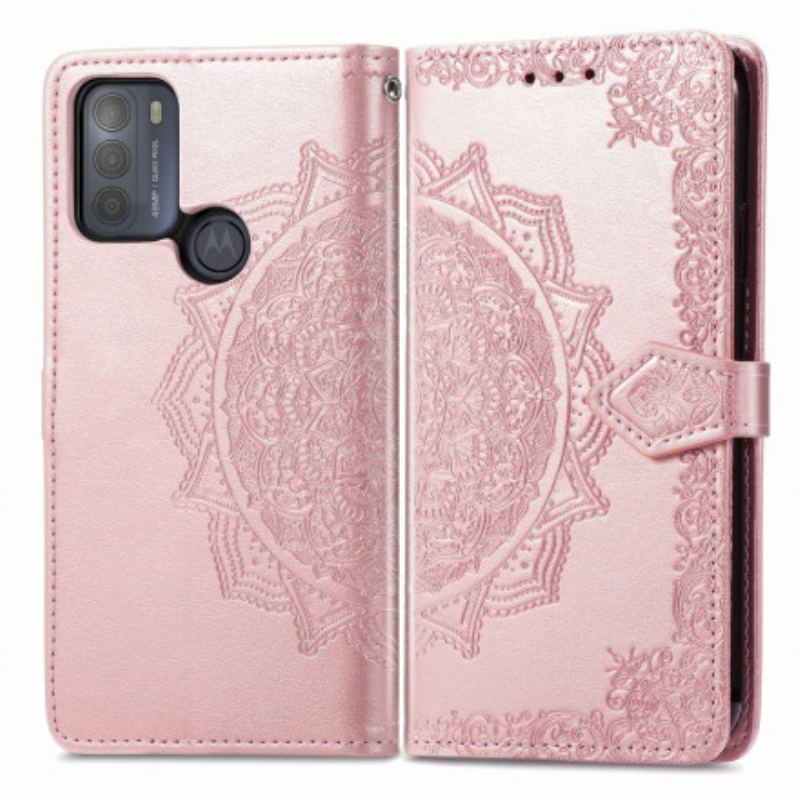 Capa Flip Para Moto G50 Mandala Idade Média