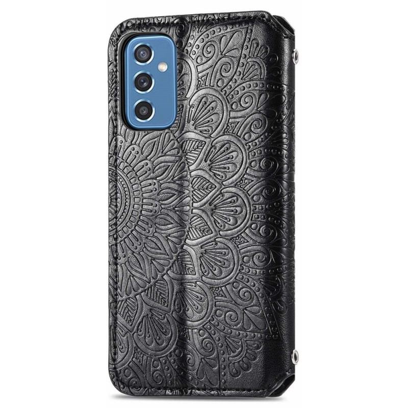 Capa De Celular Para Samsung Galaxy M52 5G Flip Couro Falso Antigo