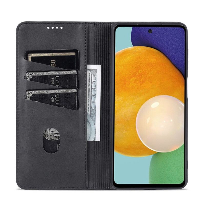 Capa De Celular Para Samsung Galaxy M52 5G Flip Efeito Couro Azns