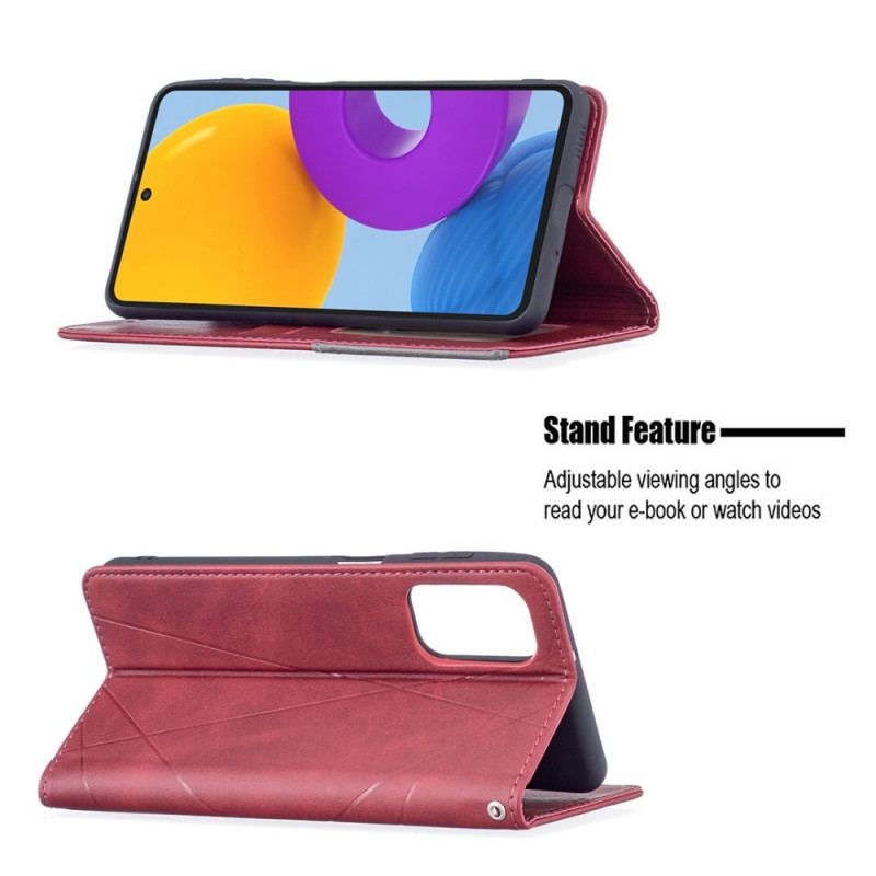 Capa De Celular Para Samsung Galaxy M52 5G Flip Padrão De Couro Sintético