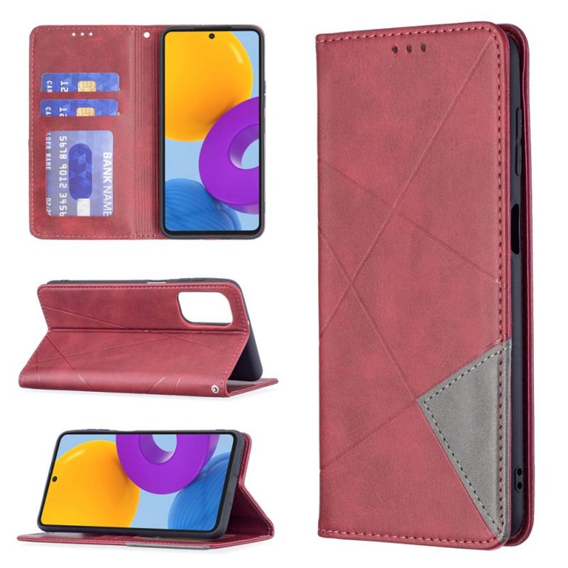 Capa De Celular Para Samsung Galaxy M52 5G Flip Padrão De Couro Sintético