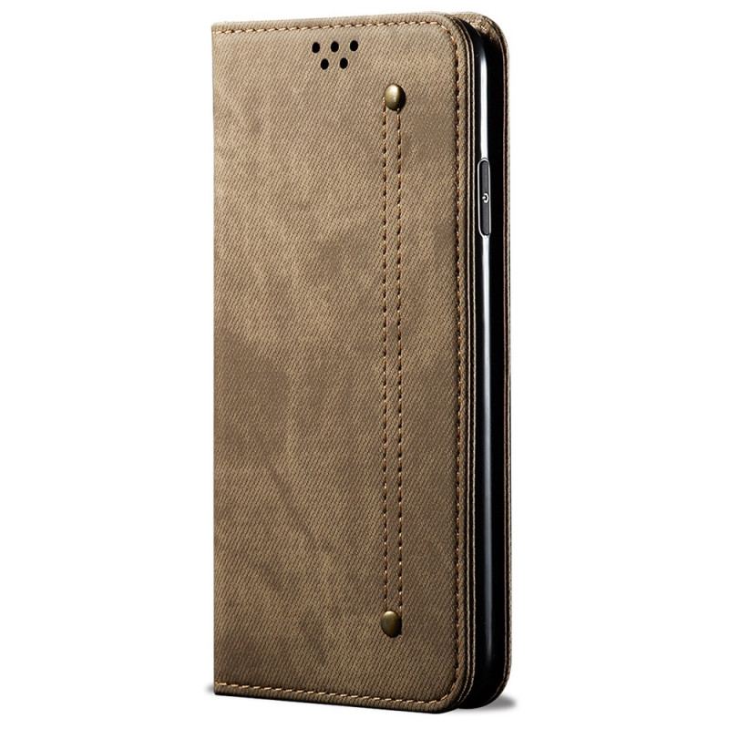 Capa De Celular Para Samsung Galaxy M52 5G Flip Tecido Jeans