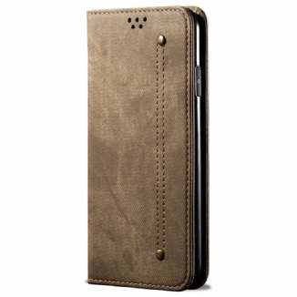 Capa De Celular Para Samsung Galaxy M52 5G Flip Tecido Jeans