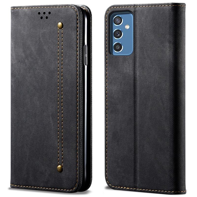 Capa De Celular Para Samsung Galaxy M52 5G Flip Tecido Jeans