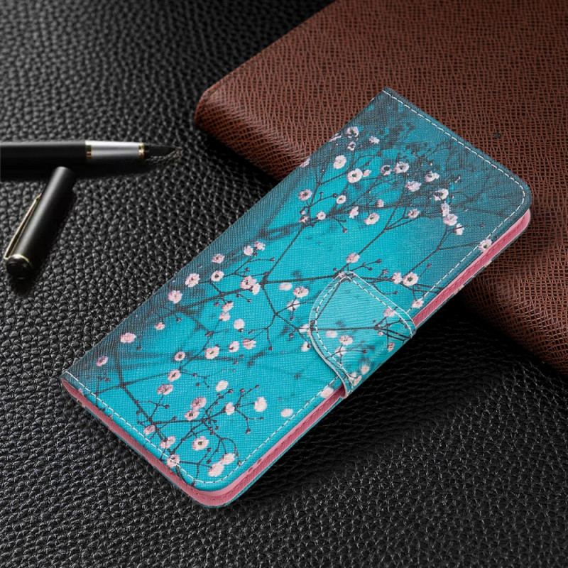 Capa De Couro Para Samsung Galaxy M52 5G Árvore Florida