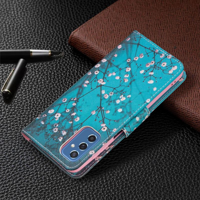 Capa De Couro Para Samsung Galaxy M52 5G Árvore Florida