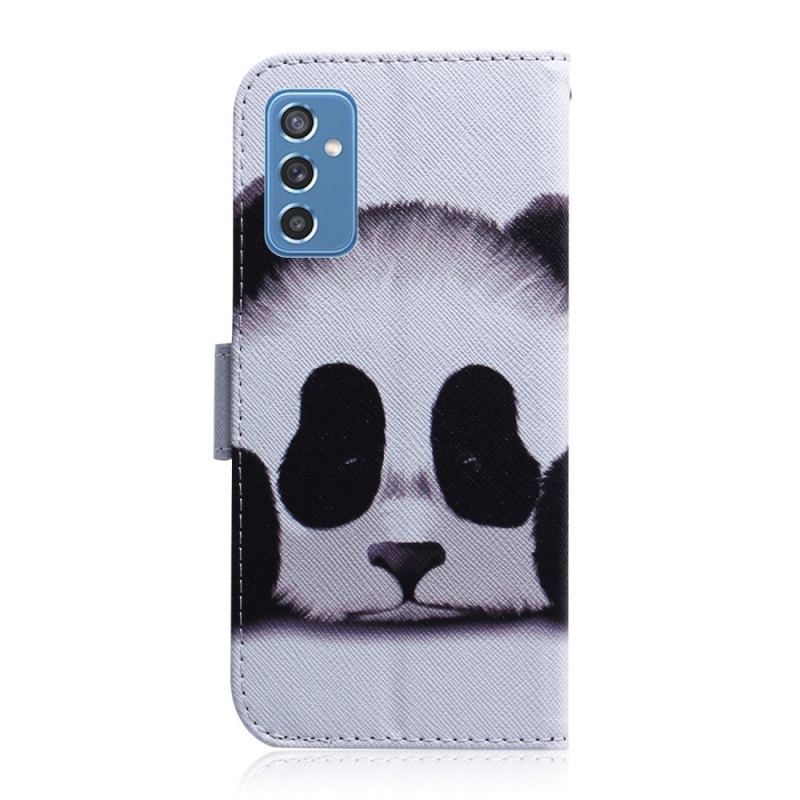 Capa De Couro Para Samsung Galaxy M52 5G Cara De Panda