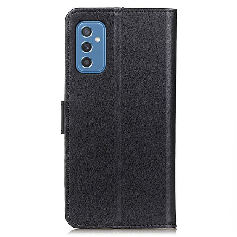 Capa De Couro Para Samsung Galaxy M52 5G Efeito Couro Simples