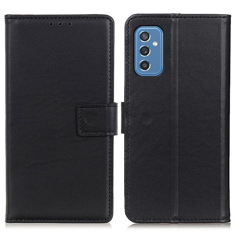 Capa De Couro Para Samsung Galaxy M52 5G Efeito Couro Simples