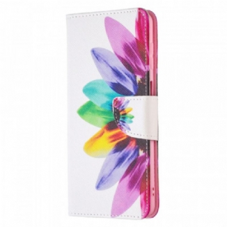 Capa De Couro Para Samsung Galaxy M52 5G Flor