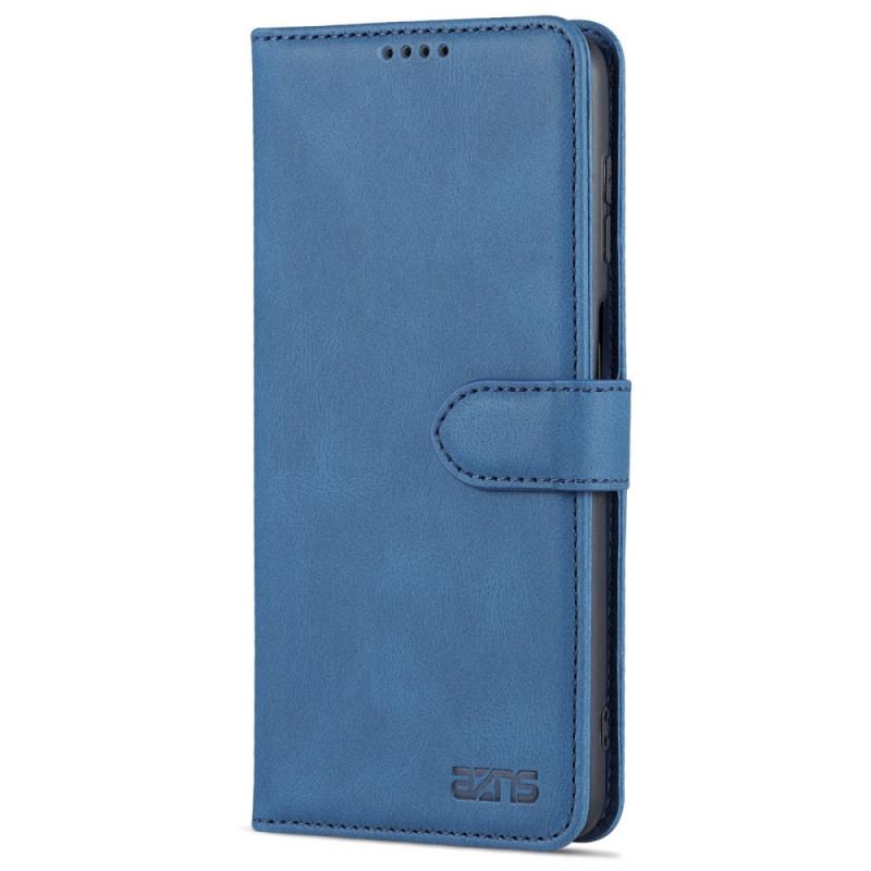 Capa De Couro Para Samsung Galaxy M52 5G Fronteira Azns