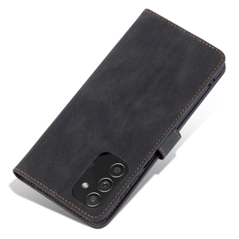 Capa De Couro Para Samsung Galaxy M52 5G Fronteira Azns