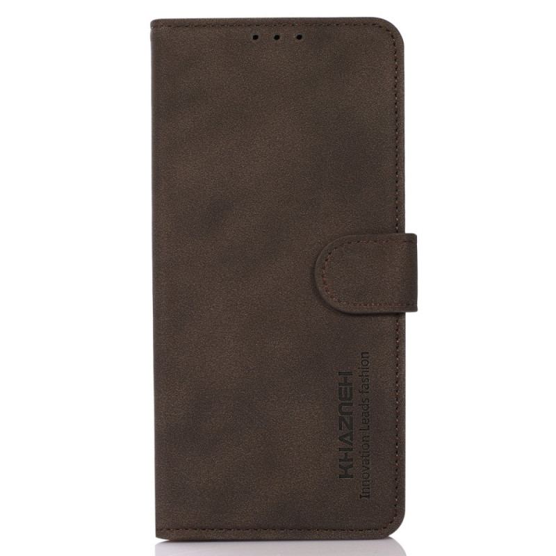 Capa De Couro Para Samsung Galaxy M52 5G Khazneh Moda Efeito Couro