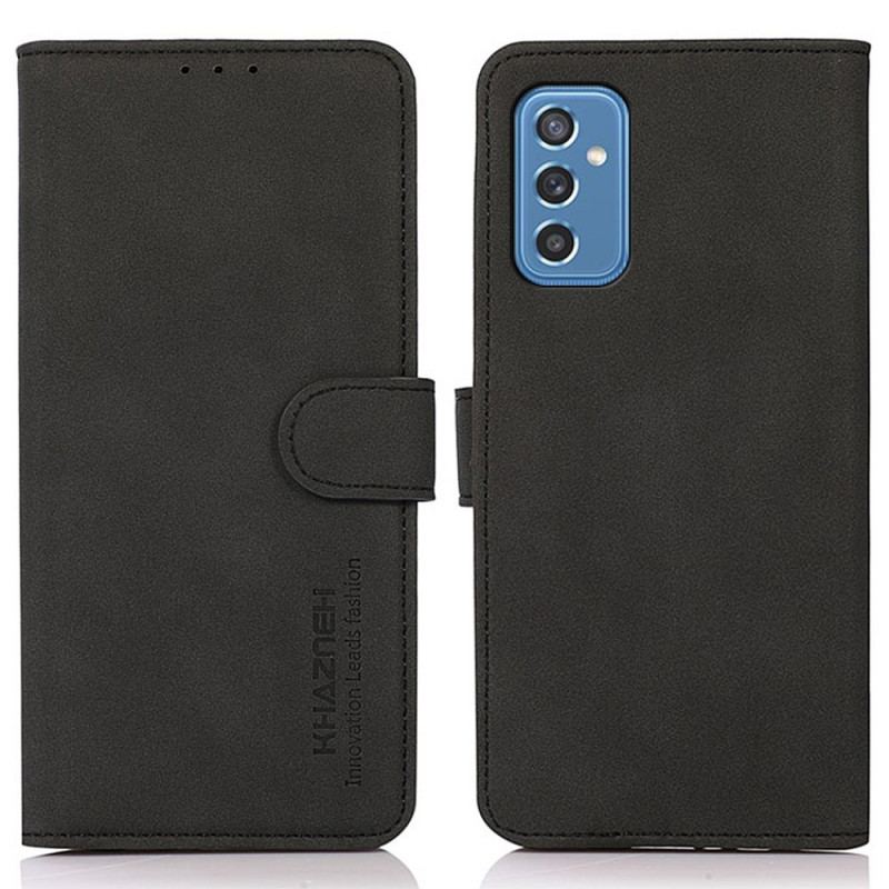 Capa De Couro Para Samsung Galaxy M52 5G Khazneh Moda Efeito Couro