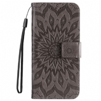 Capa De Couro Para Samsung Galaxy M52 5G Mandala Oriental