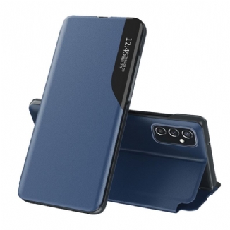 Capa De Couro Para Samsung Galaxy M52 5G Couro Sintético Com Tela Integrada