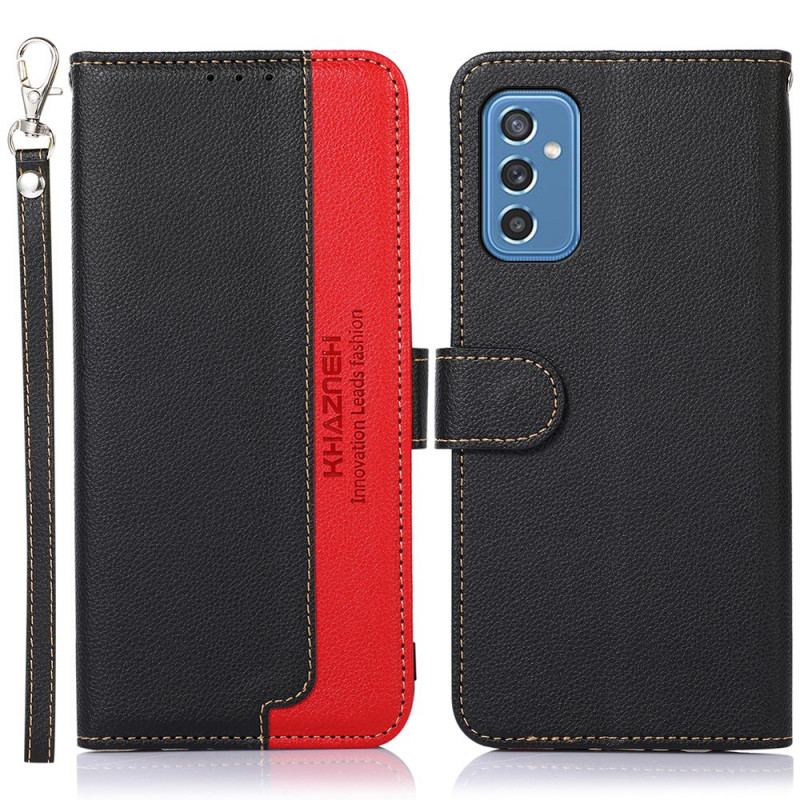 Capa Em Pele Para Samsung Galaxy M52 5G Estilo Lichia Rfid Khazneh