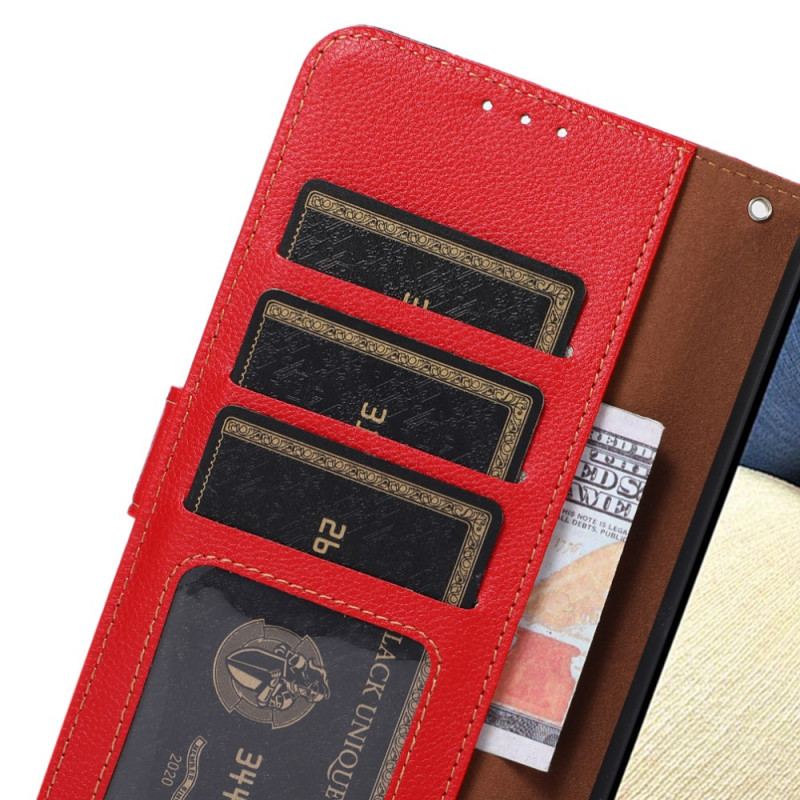 Capa Em Pele Para Samsung Galaxy M52 5G Estilo Lichia Rfid Khazneh